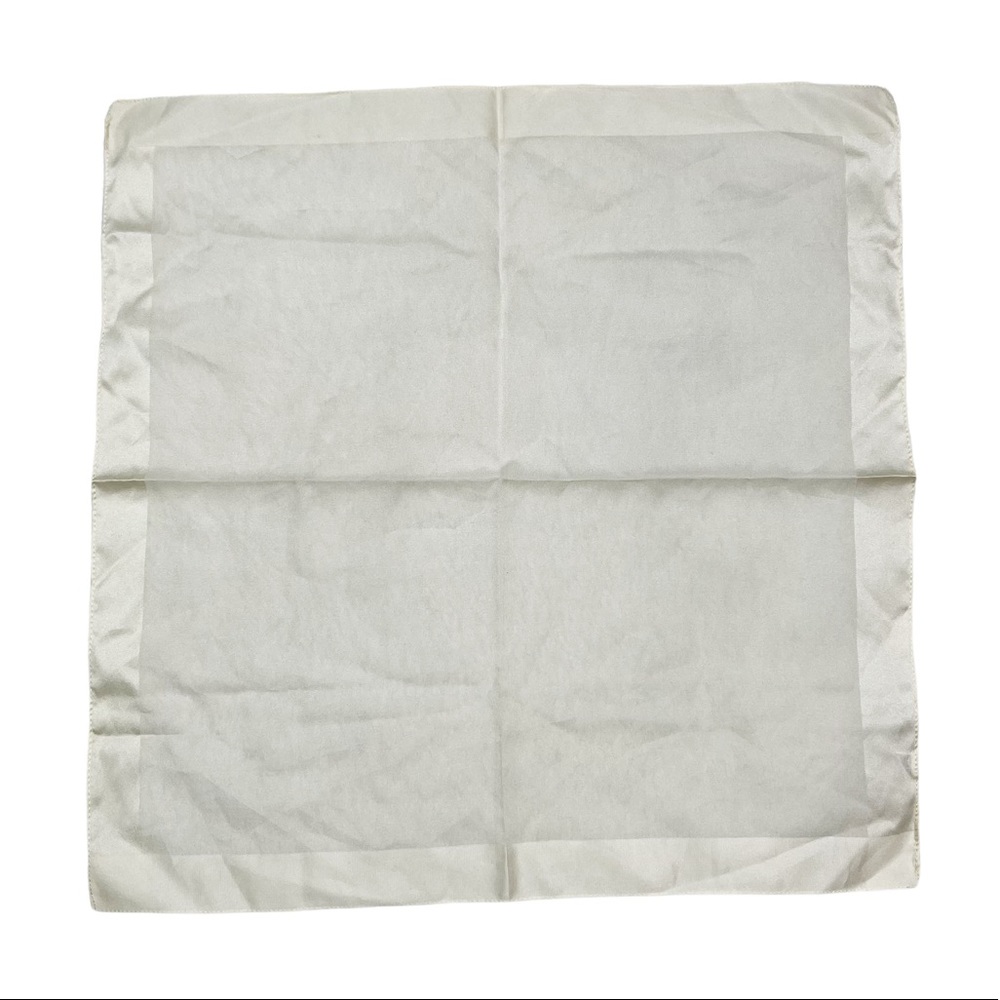 Vintage Ivory Square Scarf Handkerchief